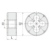 Плашка круглая для метрической резьбы M8X1.25 (Р6М5) RODMIX 1671080125