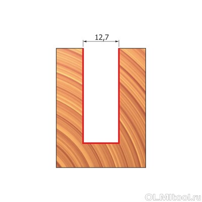 Фреза пазовая Z=2+1 D=12,7x30 S=8 TIDEWAY LC01150808