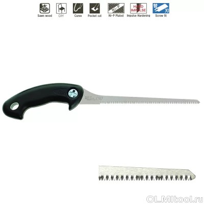 Ножовка ZetSaw 150 мм; 16TPI; толщина 0,9 мм выкружная Z.30028