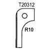 Нож радиусный R10 (T20312) ROTIS 744.T20312
