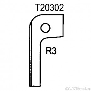 Нож радиусный R3 (T20302) ROTIS 744.T20302