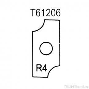 Нож внутренний радиус R4 (T61206) ROTIS 744.T61206